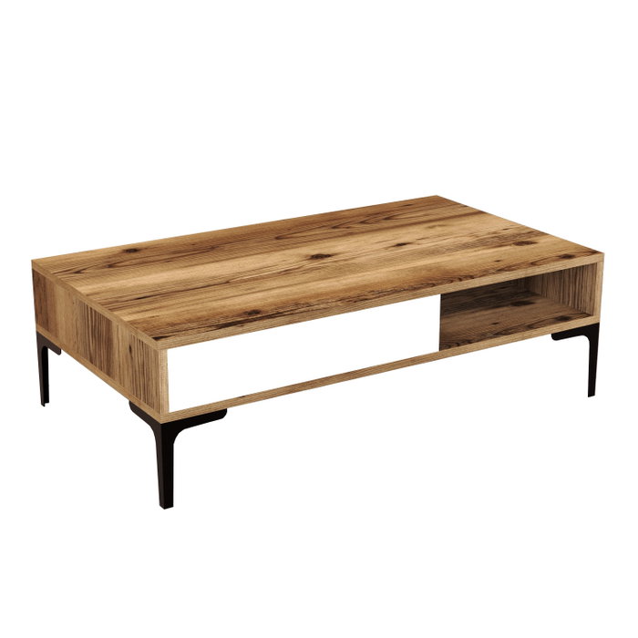 Hanah Home Istanbul Mesa de Centro Nogal y Blanco